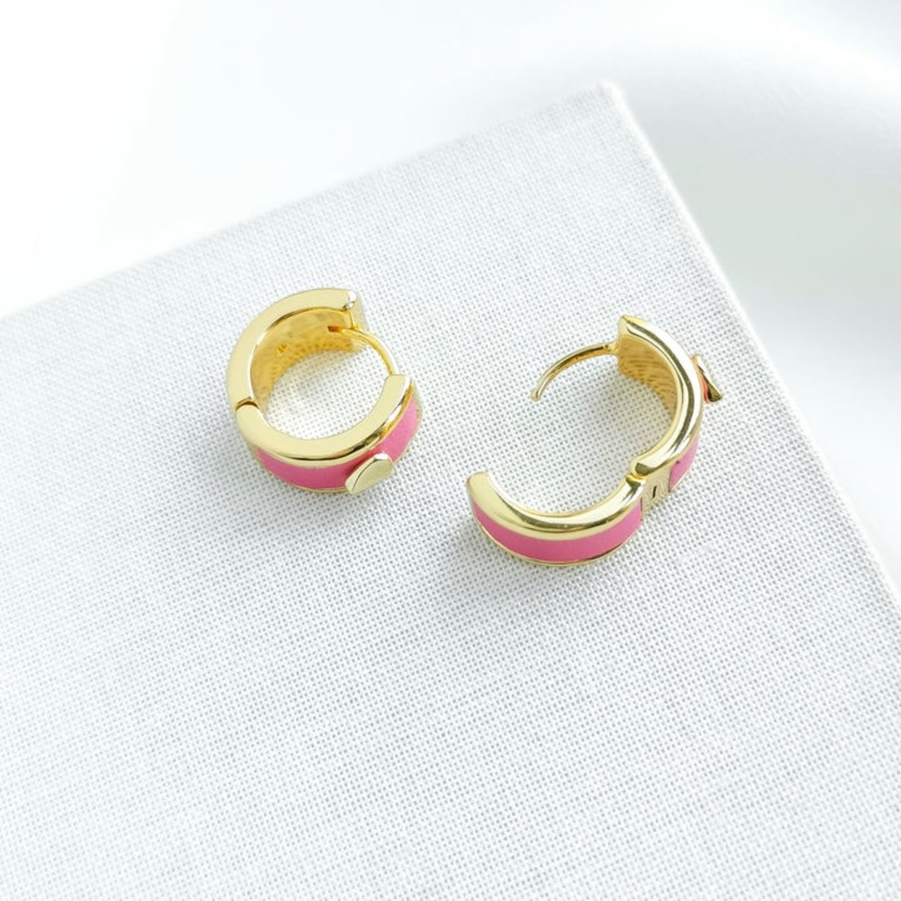 EARRING/BRACELET SET  Baby Pink Heritage  coordinated set 🩷💛comes with Bag - Picture 6 of 6